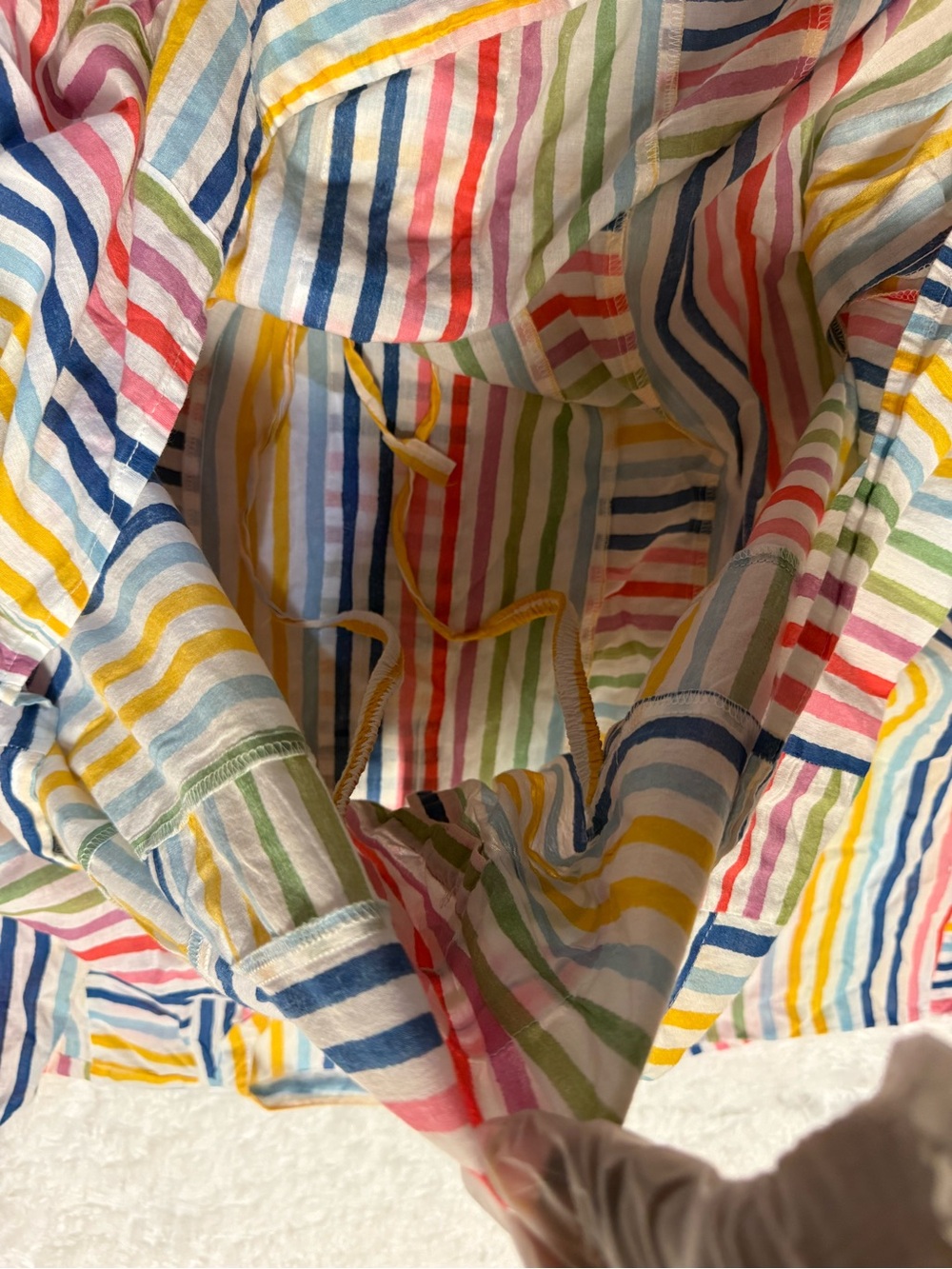 EMERSON FRY Short Caftan Coverup Rainbow Stripe - Picture 15 of 16